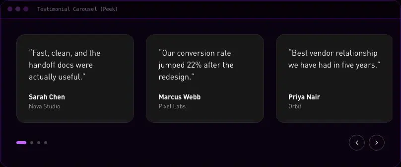 Testimonial Carousel