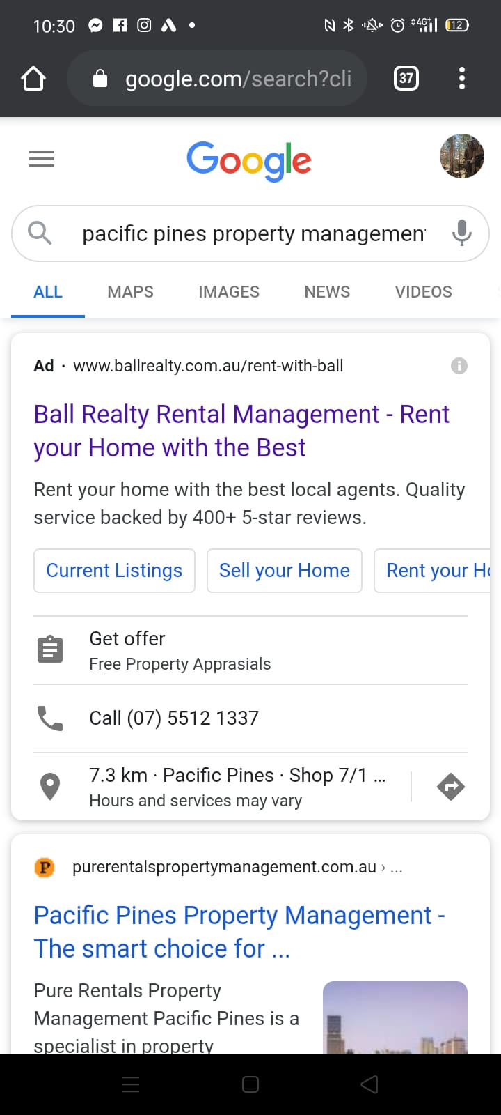 Google search: pacific pines property management