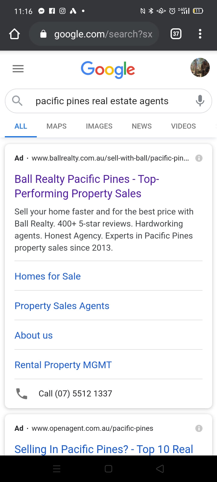 Google search: pacific pines real estate agents